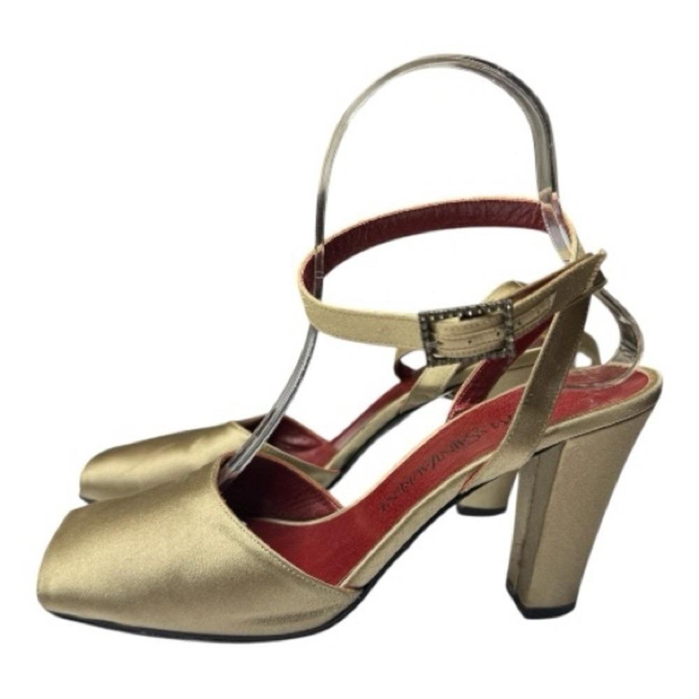 Yves Saint Laurent Gold Heels